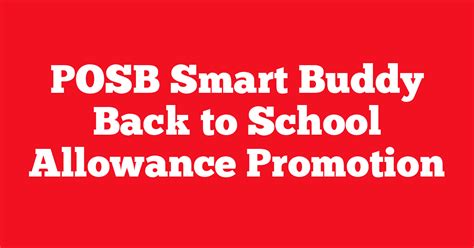 POSB smart buddy schools